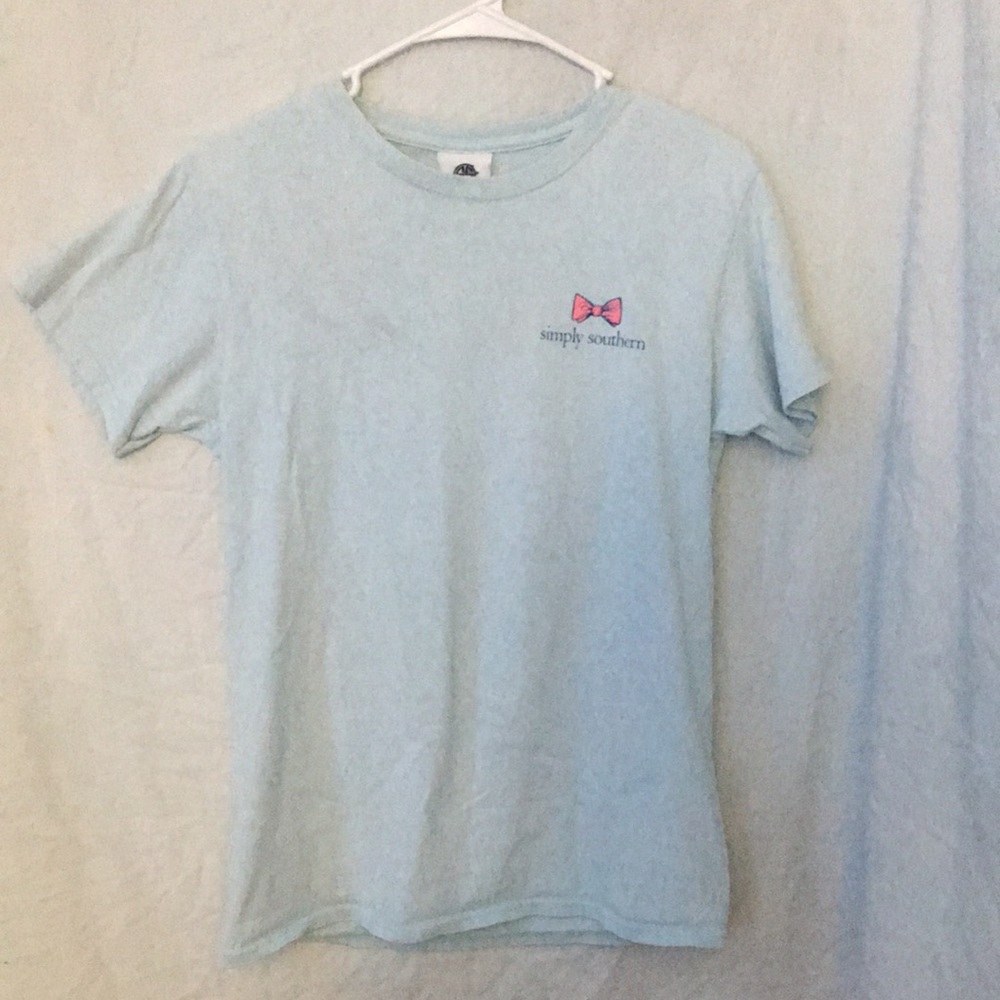 baby blue simply southern tee shirt